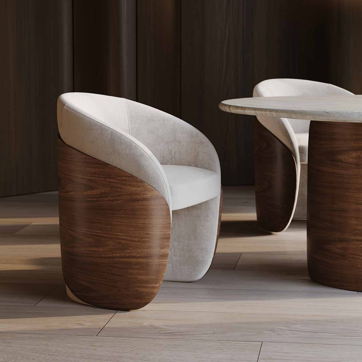 Fleur Dining Chair | Caracole Spring 2025 Collection | Elegant Contemporary Luxury Exclusive Designer Furniture