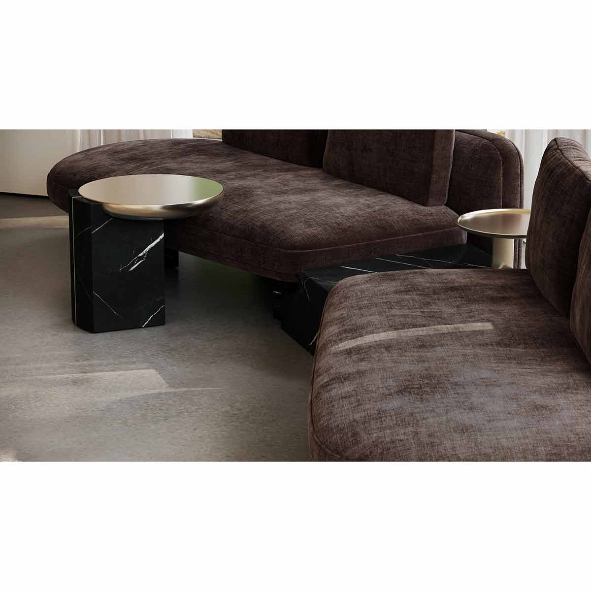 Overlap Sectional Dark Taupe | Caracole Spring 2025 Collection | Elegant Contemporary Luxury Exclusive Designer Furniture