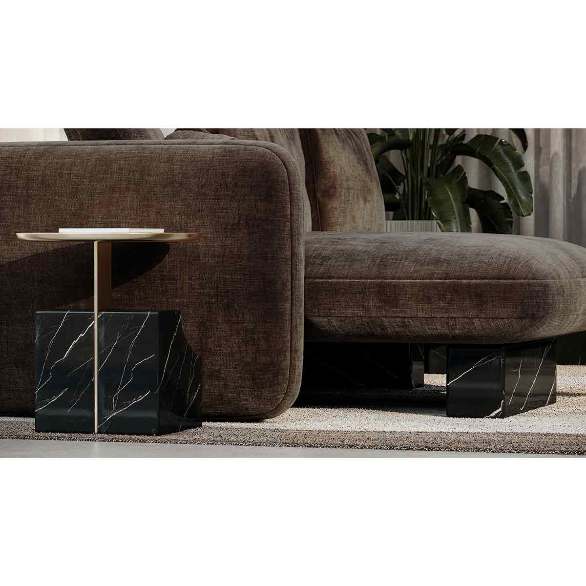 Overlap Sectional Dark Taupe | Caracole Spring 2025 Collection | Elegant Contemporary Luxury Exclusive Designer Furniture