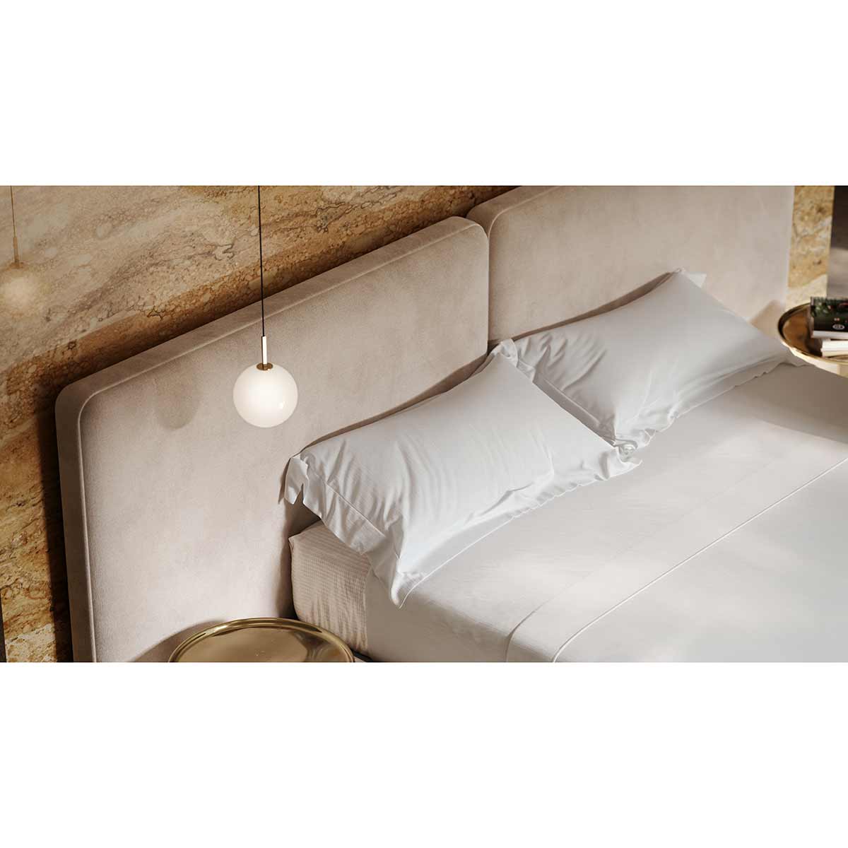Overlap Bed – Ivory | Caracole Spring 2025 Collection | Elegant Contemporary Luxury Exclusive Designer Furniture
