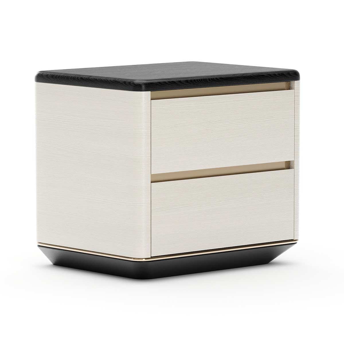 Madera Plinth Nightstand – Opal | Caracole Fall 2025 | Elegant Contemporary Luxury Exclusive Designer Furniture