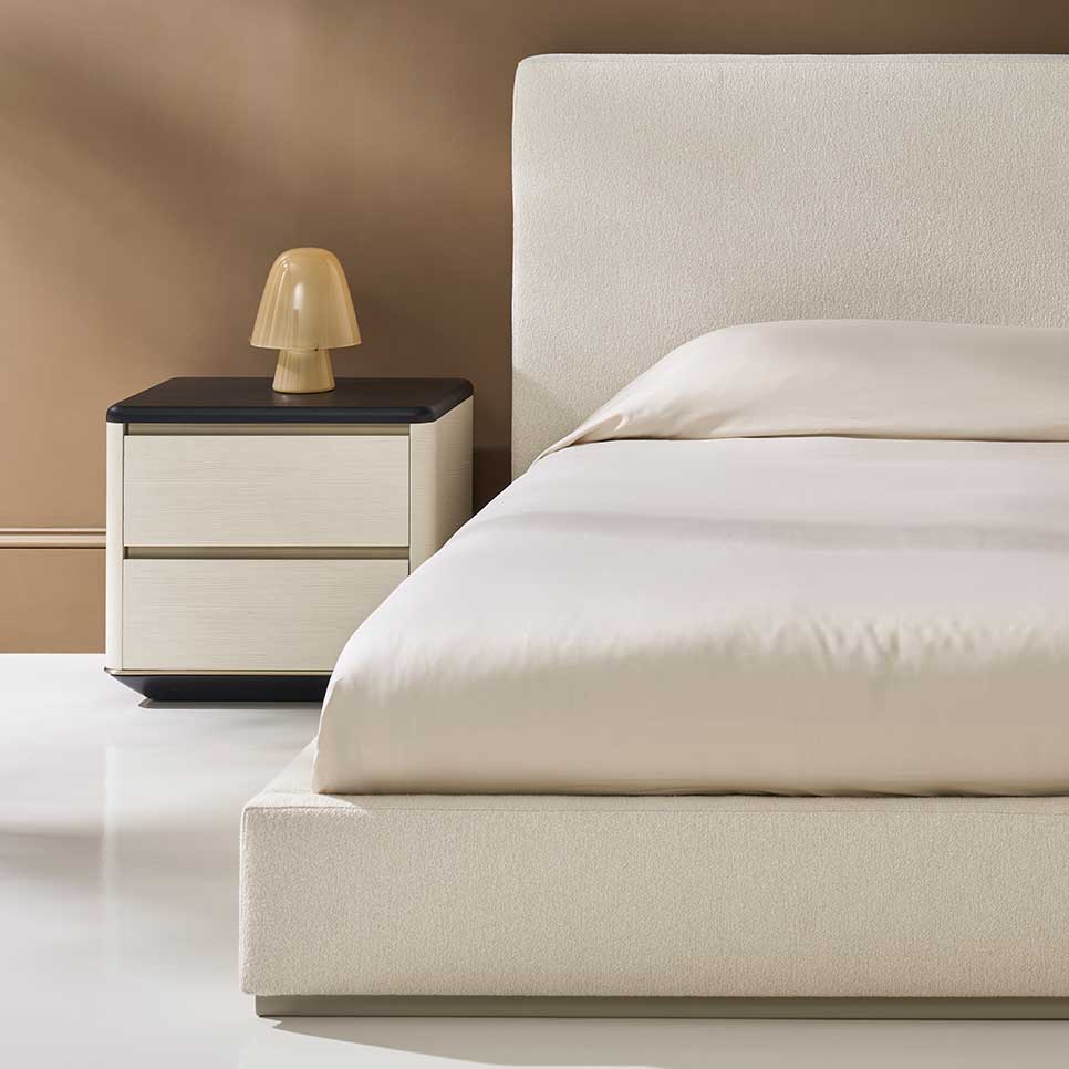 Madera Plinth Nightstand – Opal | Caracole Fall 2025 | Elegant Contemporary Luxury Exclusive Designer Furniture