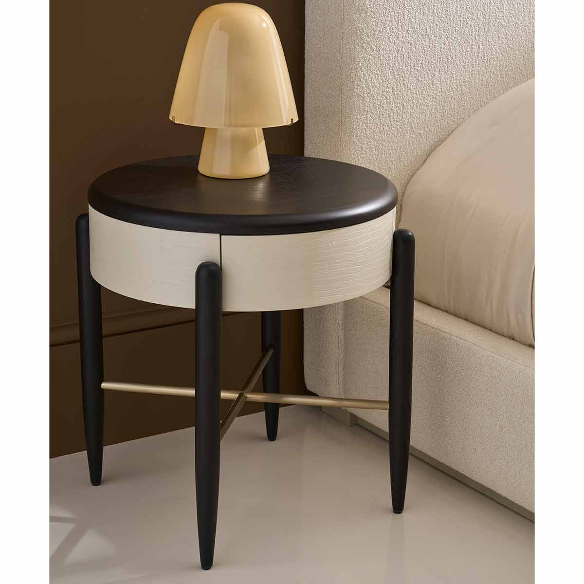 Madera Accent Nightstand – Opal | Caracole Fall 2025 | Elegant Contemporary Luxury Exclusive Designer Furniture