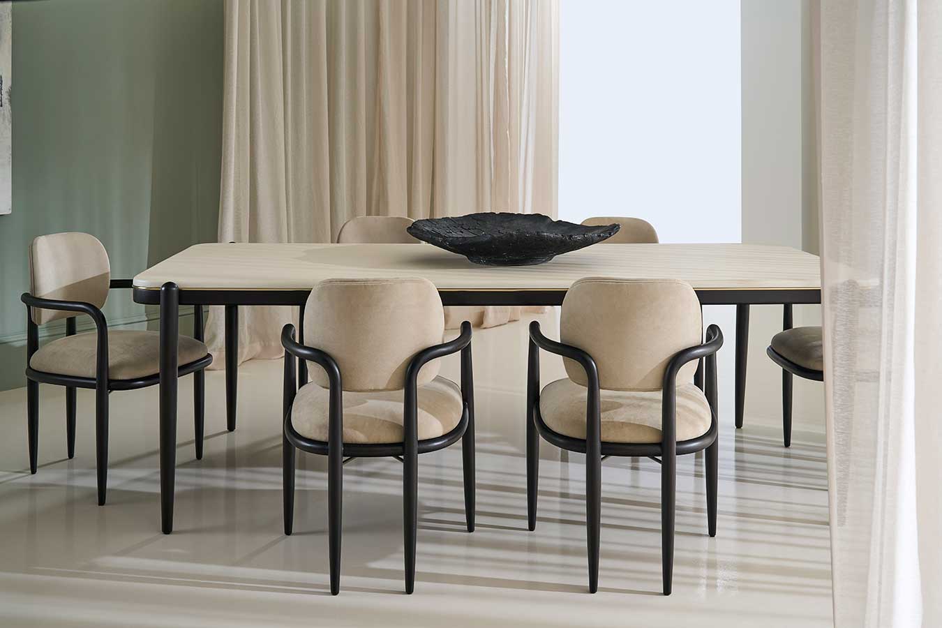 Madera Dining Table – Opal | Caracole Fall 2025 | Elegant Contemporary Luxury Exclusive Designer Furniture