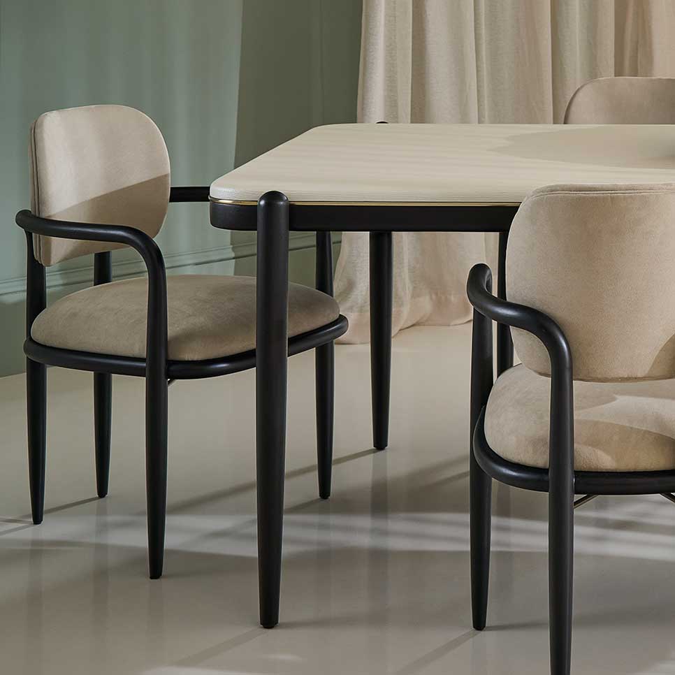 Madera Dining Table – Opal | Caracole Fall 2025 | Elegant Contemporary Luxury Exclusive Designer Furniture