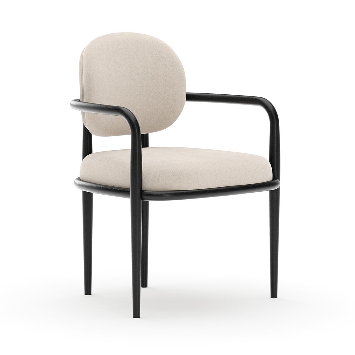 Madera Dining Armchair | Caracole Fall 2025 | Elegant Contemporary Luxury Exclusive Designer Furniture