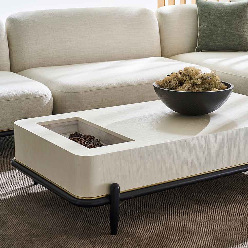 Madera Leg Cocktail Table | Caracole Fall 2025 | Elegant Contemporary Luxury Exclusive Designer Furniture