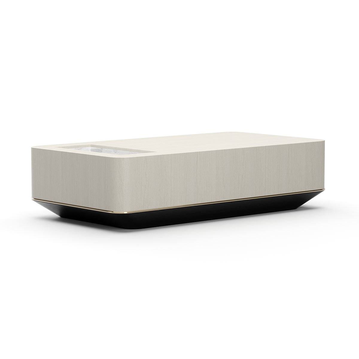 Madera Plinth Cocktail Table | Caracole Fall 2025 | Elegant Contemporary Luxury Exclusive Designer Furniture