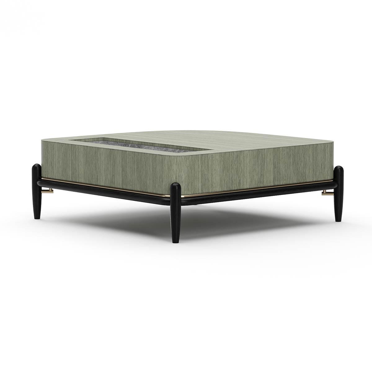 Madera Corner Cocktail Table | Caracole Fall 2025 | Elegant Contemporary Luxury Exclusive Designer Furniture