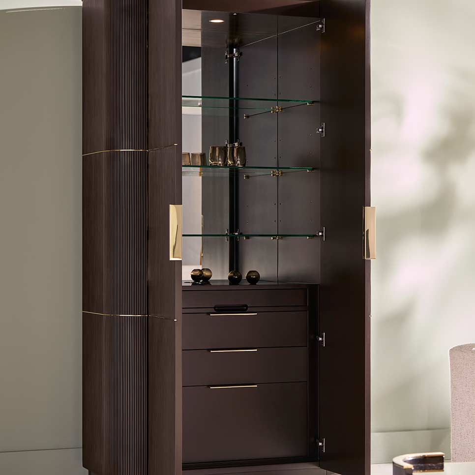 Love Bar - Dark Chocolate | Caracole Fall 2025 Introduction | Elegant Contemporary Luxury Exclusive Designer Furniture
