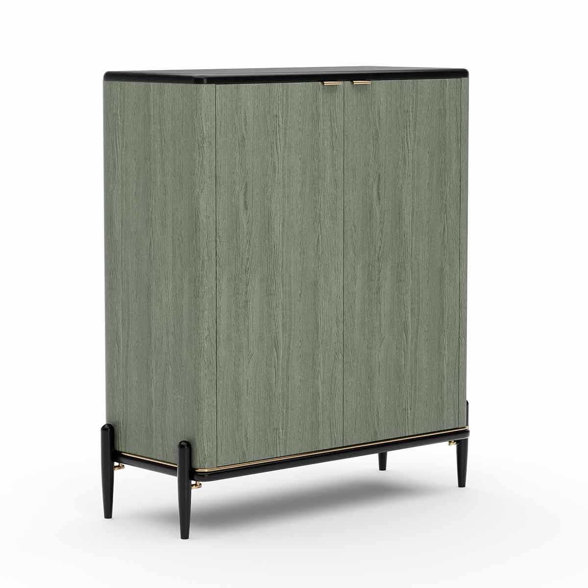 Madera Bar Cabinet – Verdigris | Caracole Fall 2025 | Elegant Contemporary Luxury Exclusive Designer Furniture