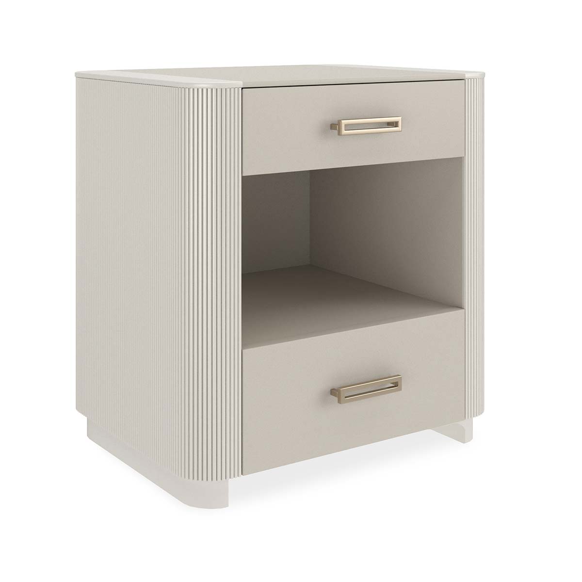Love-ly! Nightstand Small – Matte Pearl | Caracole Classic | Elegant Contemporary Luxury Exclusive Designer Furniture