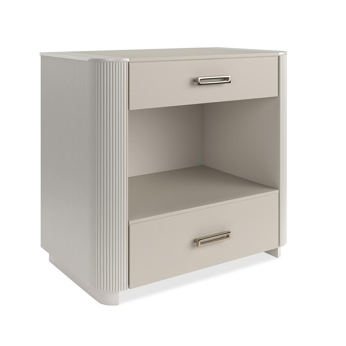 Love-ly! Nightstand – Matte Pearl | Caracole Classic | Elegant Contemporary Luxury Exclusive Designer Furniture