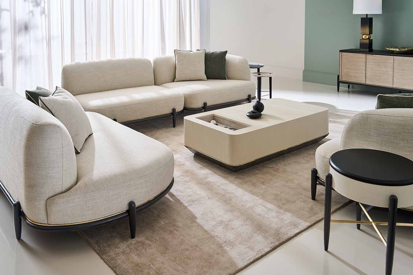 Madera Sectional | Caracole Fall 2025 | Elegant Contemporary Luxury Exclusive Designer Furniture