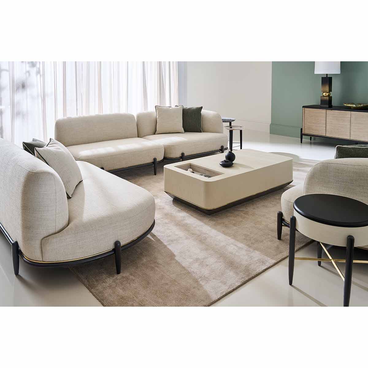 Madera Sectional | Caracole Fall 2025 | Elegant Contemporary Luxury Exclusive Designer Furniture