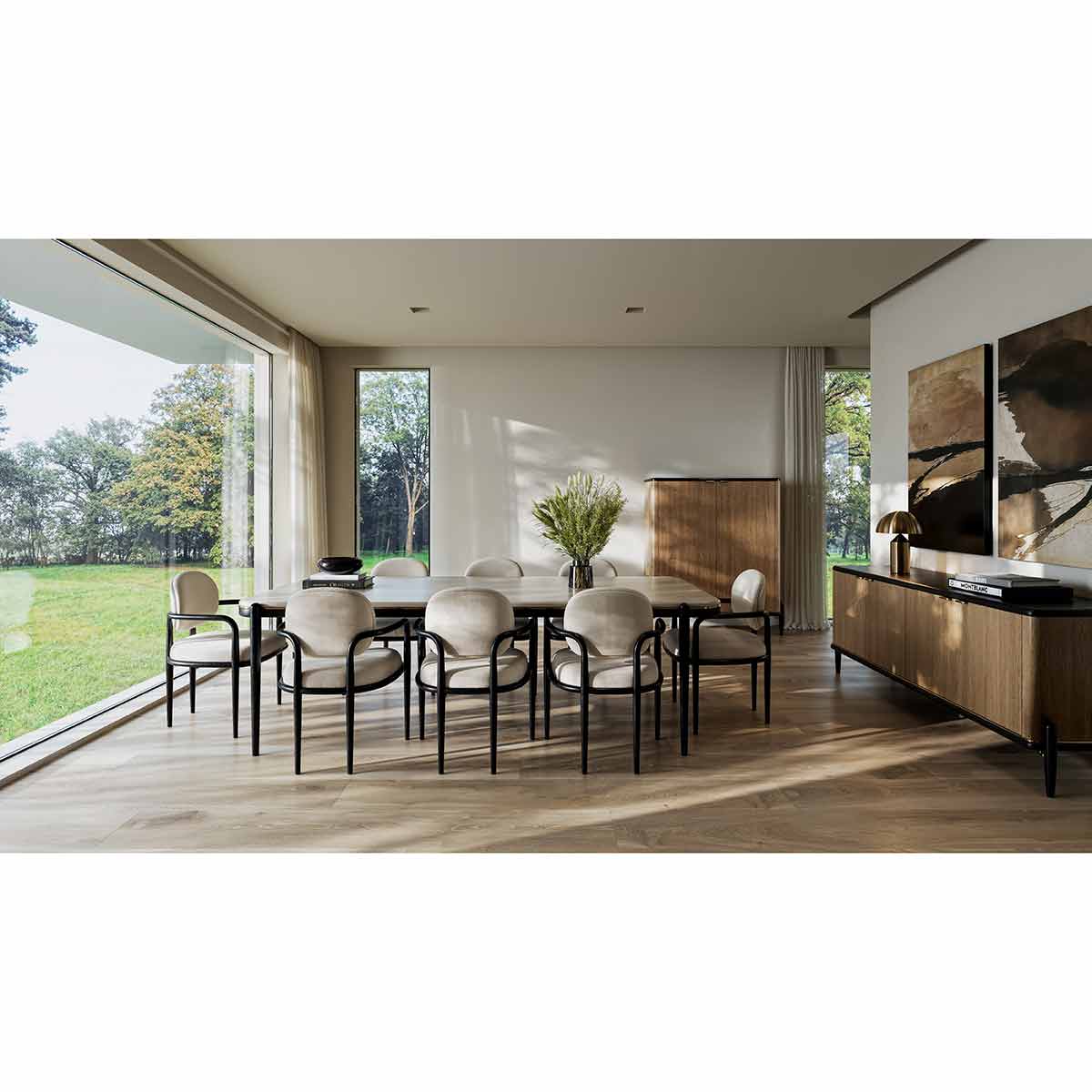 Madera Dining Table – Opal | Caracole Fall 2025 | Elegant Contemporary Luxury Exclusive Designer Furniture
