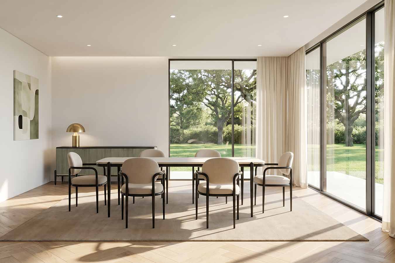 Madera Dining Table – Opal | Caracole Fall 2025 | Elegant Contemporary Luxury Exclusive Designer Furniture