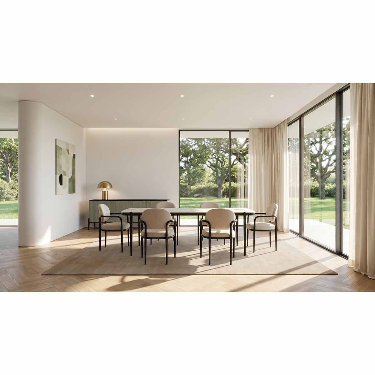 Madera Dining Table – Opal | Caracole Fall 2025 | Elegant Contemporary Luxury Exclusive Designer Furniture