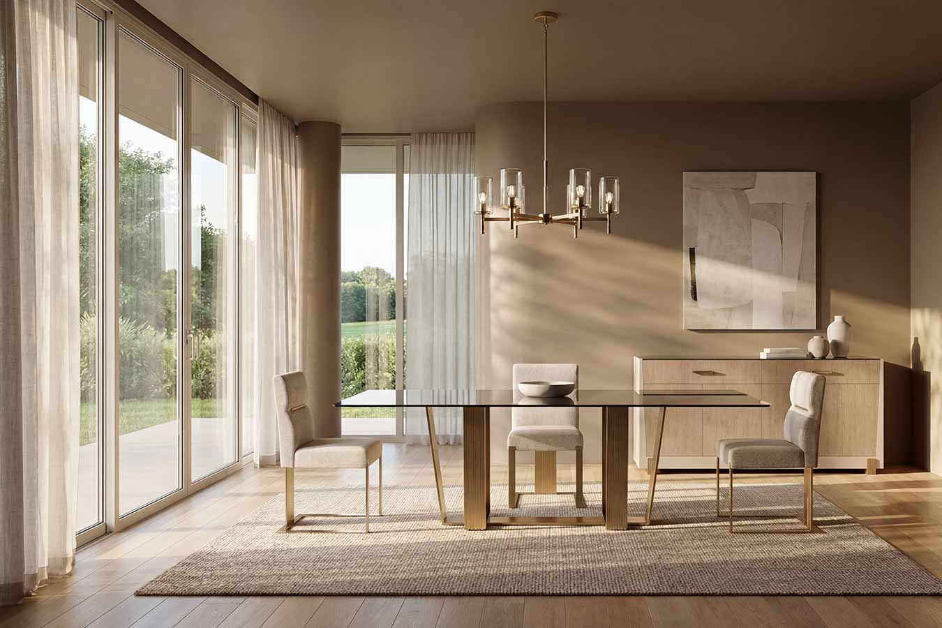 Counter Balance Dining Table | Caracole Fall 2025 Introduction | Elegant Contemporary Luxury Exclusive Designer Furniture