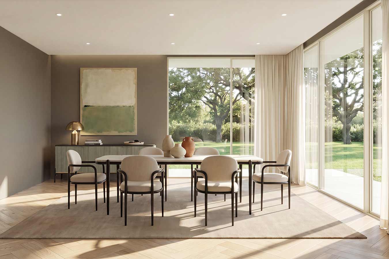 Madera Dining Table – Opal | Caracole Fall 2025 | Elegant Contemporary Luxury Exclusive Designer Furniture