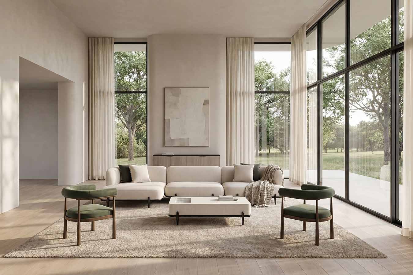 Madera Sectional | Caracole Fall 2025 | Elegant Contemporary Luxury Exclusive Designer Furniture