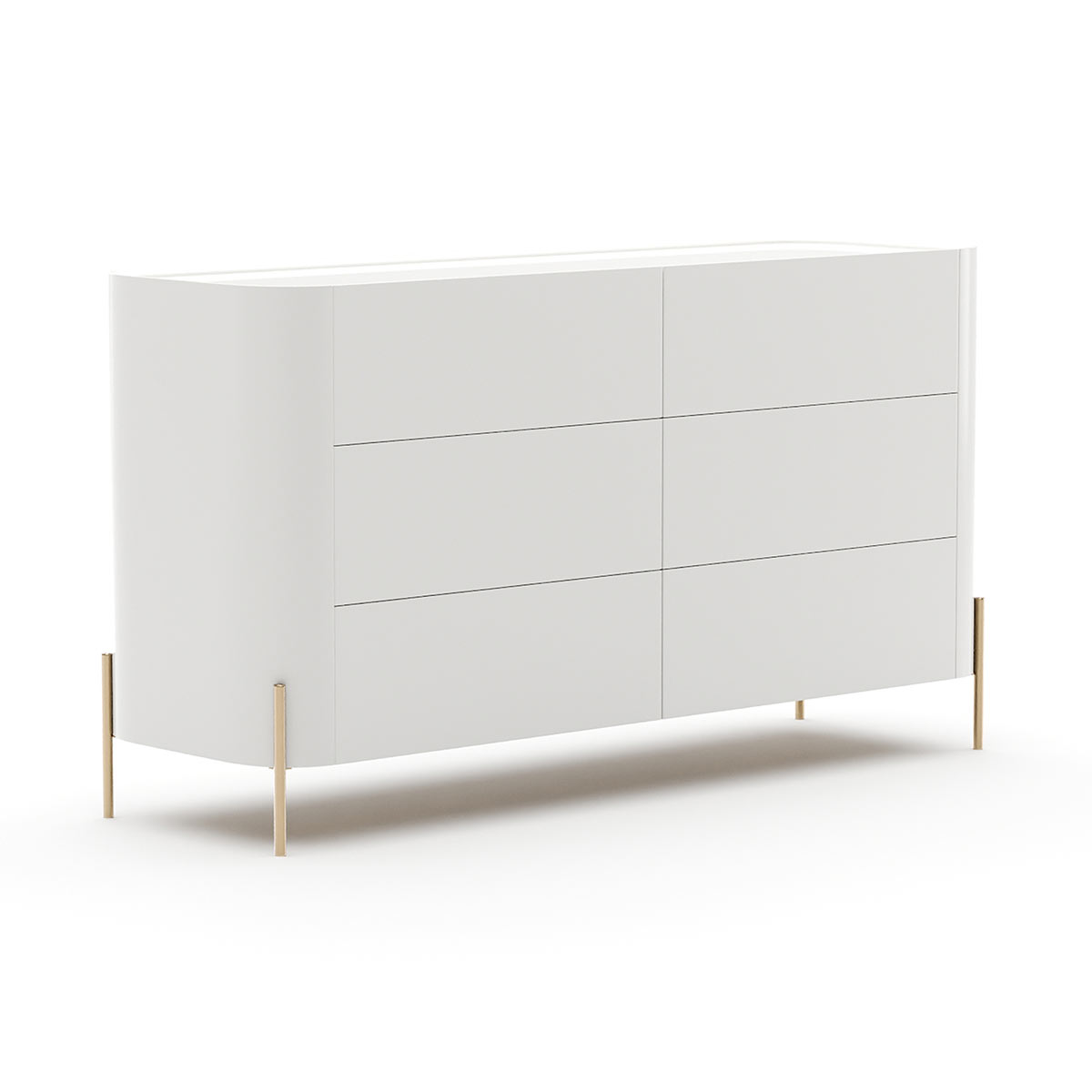 Atom Dresser Latte – Small | Caracole Spring 2026 | Elegant Contemporary Luxury Exclusive Designer Furniture
