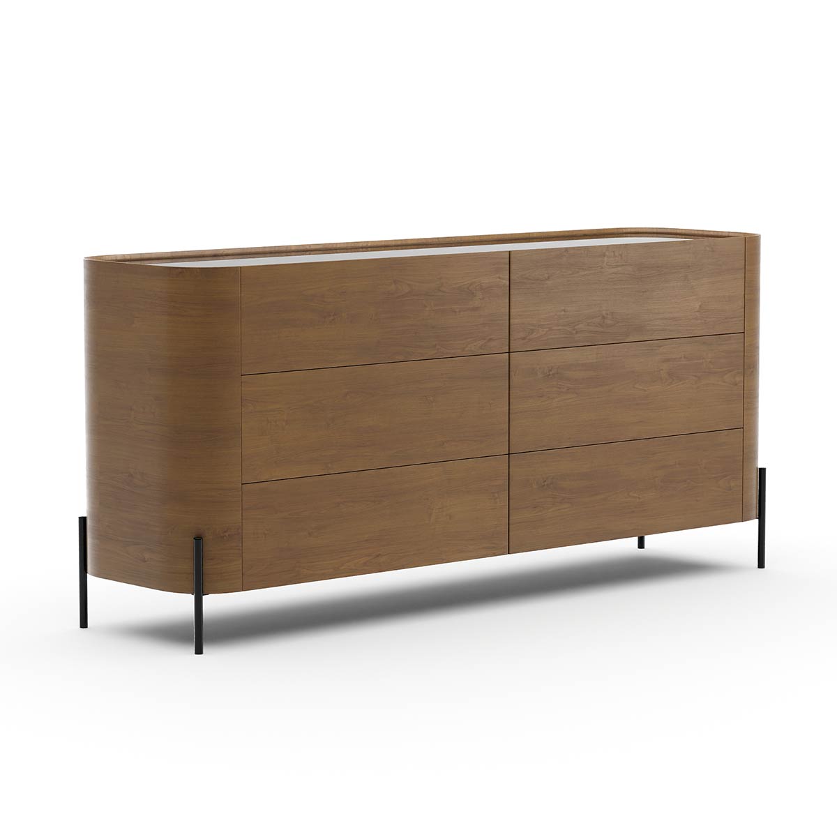 Atom Dresser Chocolate Nougat – Large | Caracole Spring 2026 | Elegant Contemporary Luxury Exclusive Designer Furniture