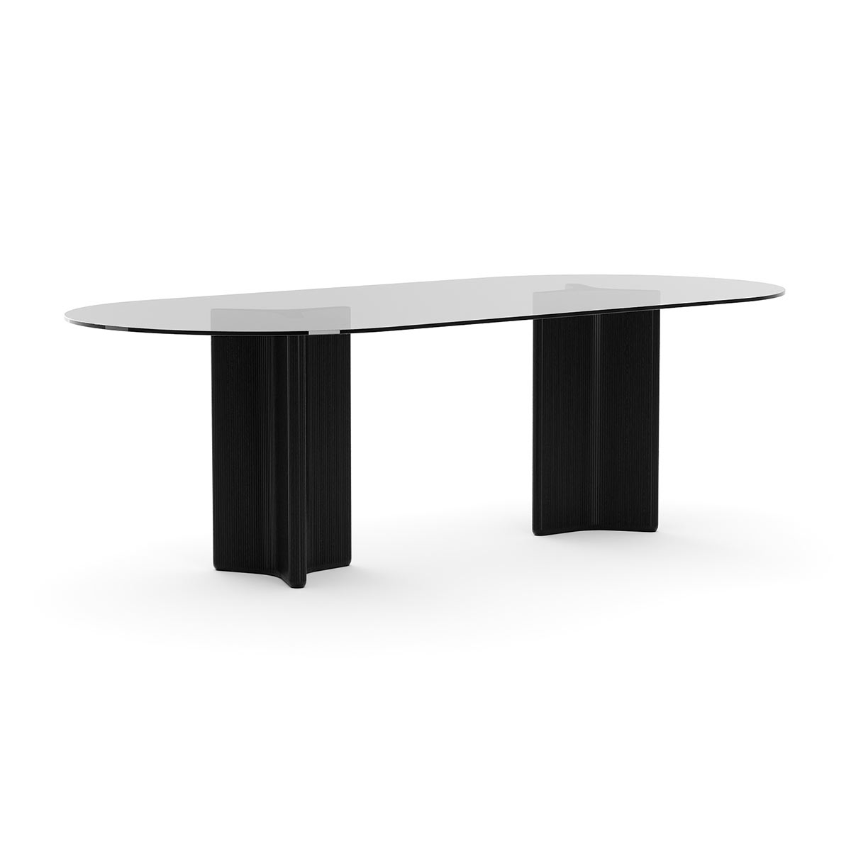 Viola Dining Table – Smoked Glass | Caracole Spring 2026 | Elegant Contemporary Luxury Exclusive Designer Furniture