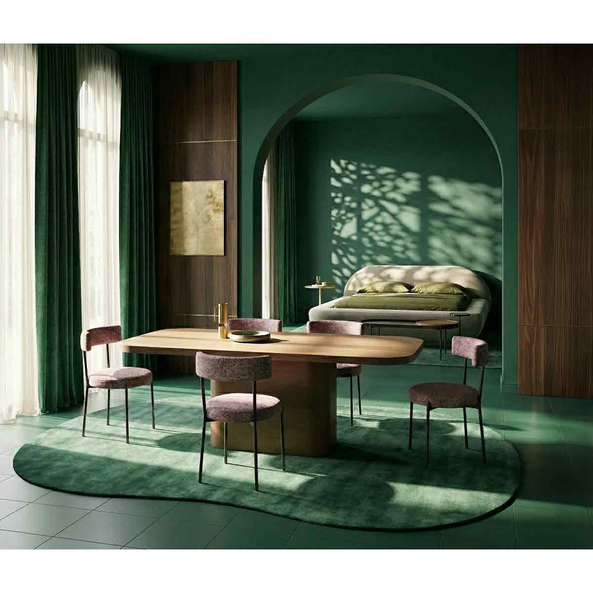 Atom Dining Table – Chocolate Nougat | Caracole Spring 2026 | Elegant Contemporary Luxury Exclusive Designer Furniture