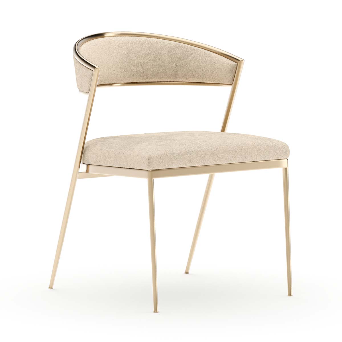Dario Side Chair – Ivory | Caracole Spring 2026 | Elegant Contemporary Luxury Exclusive Designer Furniture