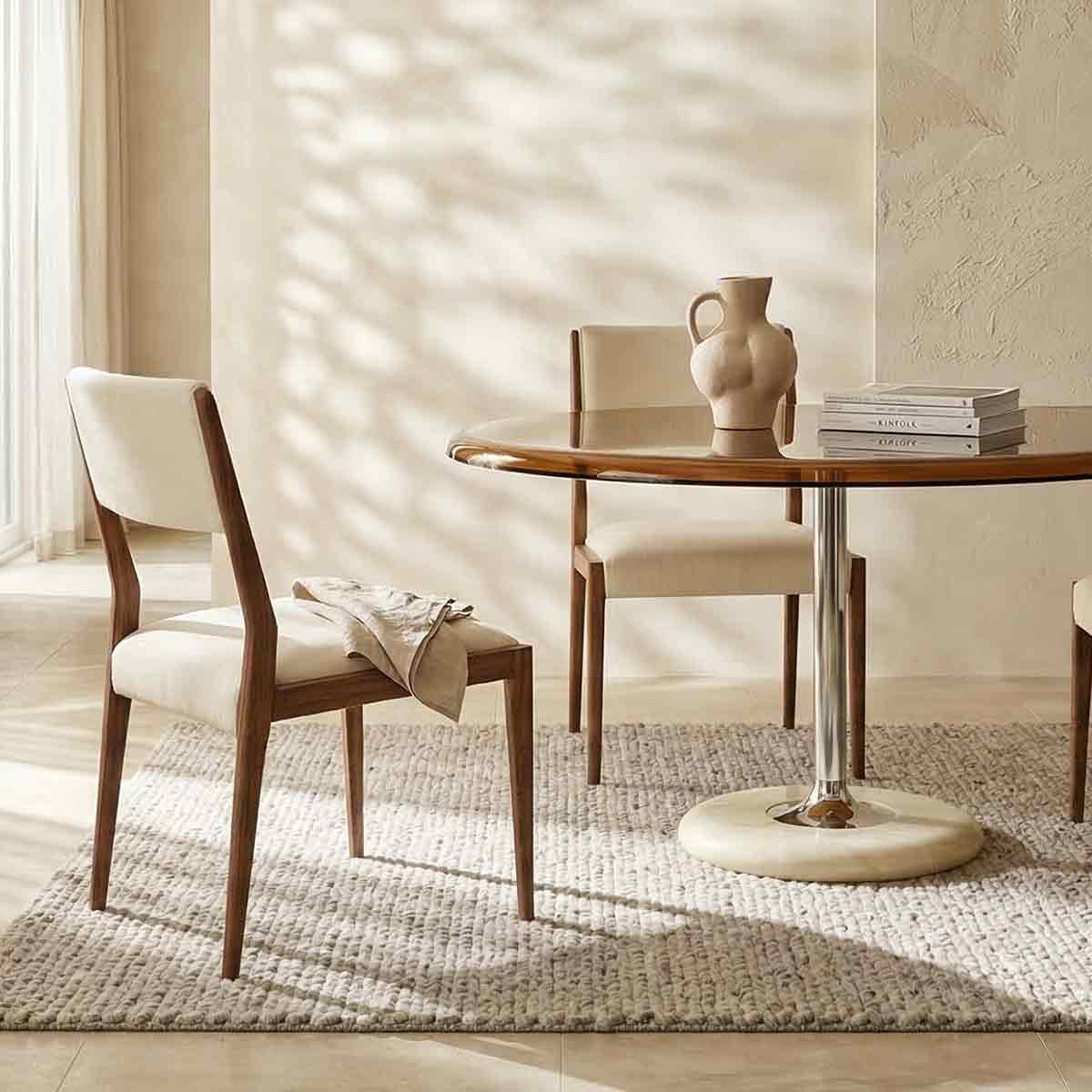 Sylvie Side Chair – Natural Walnut | Caracole Spring 2026 | Elegant Contemporary Luxury Exclusive Designer Furniture