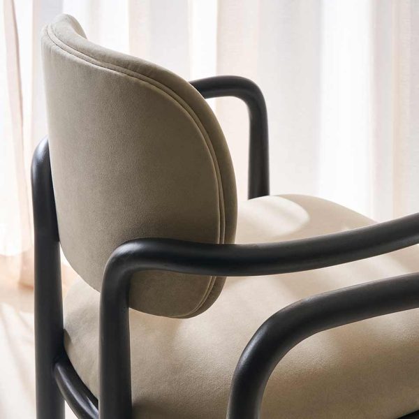 Madera Dining Armchair | Caracole Fall 2025 | Elegant Contemporary Luxury Exclusive Designer Furniture