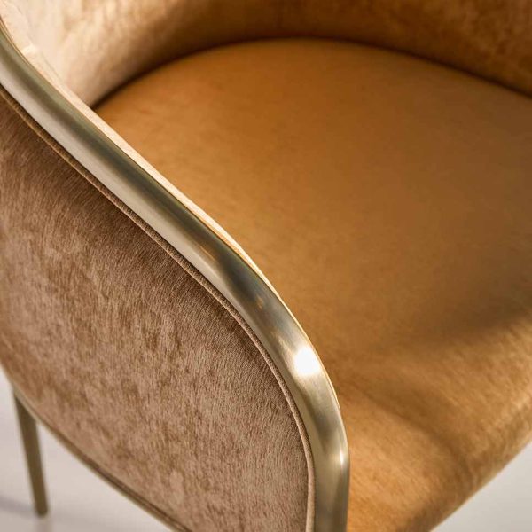 Tension Dining Chair – Camel | Caracole Fall 2025 | Elegant Contemporary Luxury Exclusive Designer Furniture